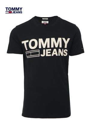 Мужская футболка tommy hilfiger jeans big logo оригинал [ l-xl ]