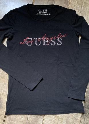 Лонгслів guess,в чорному кольорі.