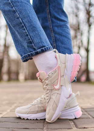 Nike runtekk beige pink3 фото