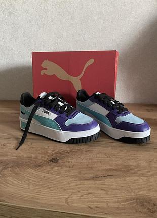 Женские кожаные кеды puma carina 2.0 mermaid