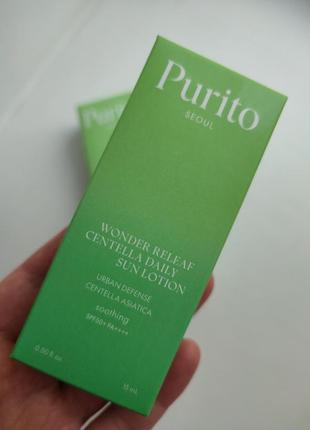 Мініатюра лосьйону сонцезахисного purito seoul wonder releaf centella daily sun lotion 15 ml