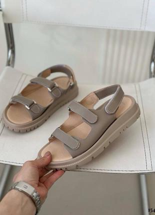 Женские босоножки из натуральной замши/кожи