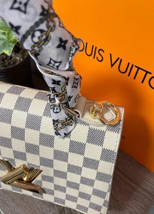 Сумка луи виттон с платком материал канва фурнитура металл люкс