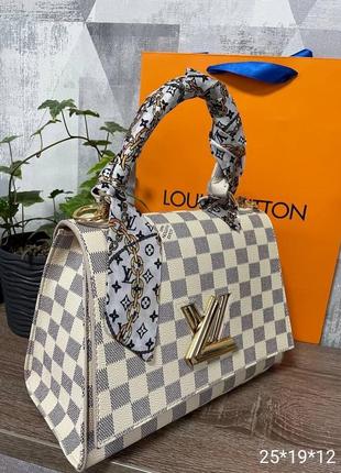 Сумка луи виттон с платком материал канва фурнитура металл люкс