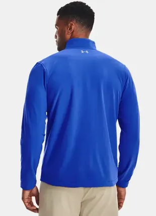 Синяя спортивная куртка кофта теплая толстовка с молнией зип флиска свитшот деми under armour4 фото