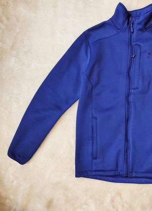 Синяя спортивная куртка кофта теплая толстовка с молнией зип флиска свитшот деми under armour5 фото