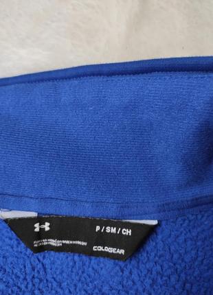 Синяя спортивная куртка кофта теплая толстовка с молнией зип флиска свитшот деми under armour10 фото