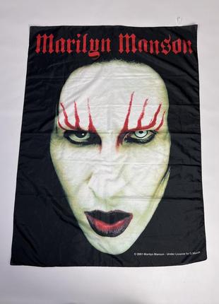 Постер флаг хустка marilyn manson ( vintage x rock x merch x metallica )