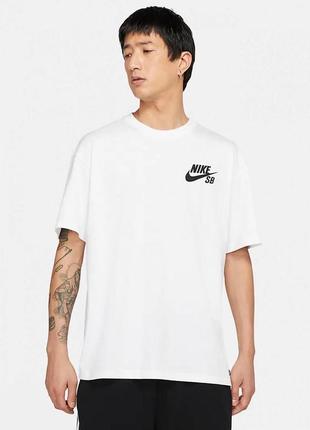 Футболка nike sb logo skate white