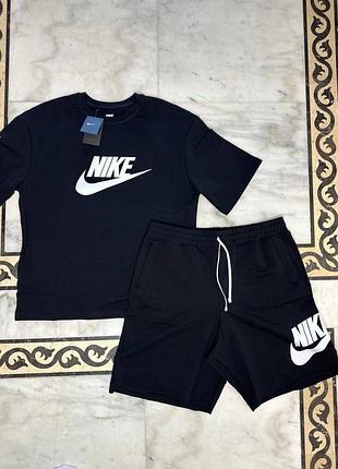 Летний мужской спортивный костюм футболка и шорты nike big