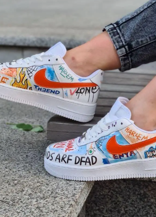 Женские кроссовки air force 1 low pauly x vlone pop,