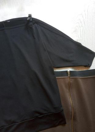 Черная блуза оверсайз летучая мышь с открытыми плечами длинным рукавом стрейч батал4 фото