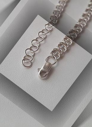 ⛓️ браслет серебро бисмарк арабский с камнями цирконий белый цепочка (23 €)6 фото