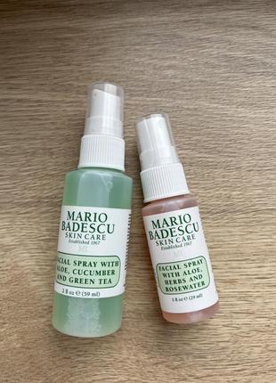 Спрей-тонік для обличчя mario badescu aloe, herbs & rosewater