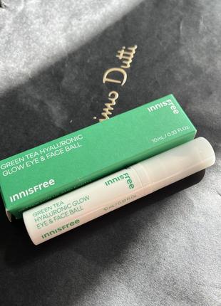 Сыворотка против морщин innisfree green tea seed eye &amp; face ball, 10ml