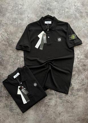 Летняя мужская футболка поло stone island
