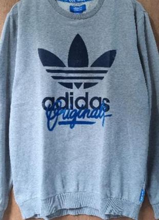 Adidas original big logo толстовка реглан🩶💙