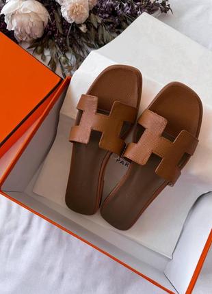 Хєрмєс hermes oran slippers beige premium