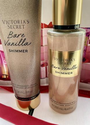 Набор victoria’s secret bare vanilla shimmer мист лосьон1 фото