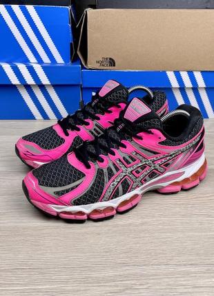 Кросівки asics gel nimbus 15 сіточка чорні рожеві бігові жіночі 42