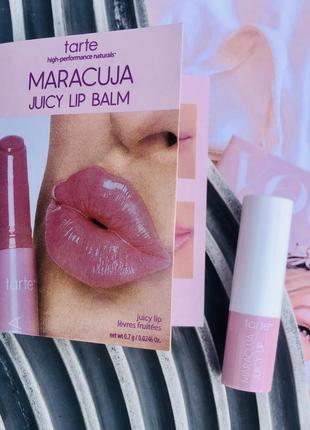 Оригинальный блеск - увлажняющий бальзам для губ tarte maracuja juicy lip rose