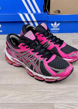 Кроссовки asics gel nimbus 15 сеточка черные розовые беговые 42