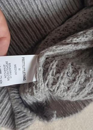 Платье свитер вязаное крупной вязки оверсайз с поясом теплое зимнее осеннее новое с биркой plt3 фото