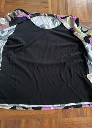 Новый трикотажный кардиган блуза пиджак с имитацией майки премиум бренд frank walder 48 ( 54-56) нимечья 🇩🇪4 фото
