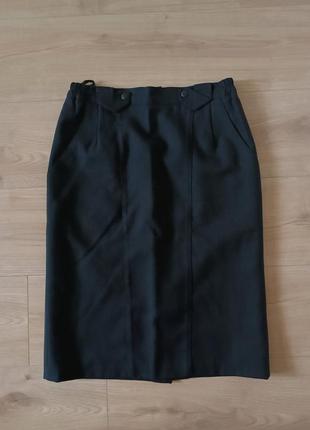 Женская однотонная черная юбка / бельгия / классическая юбочка