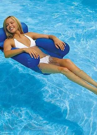 Надувний складний матрац плаваючий стілець