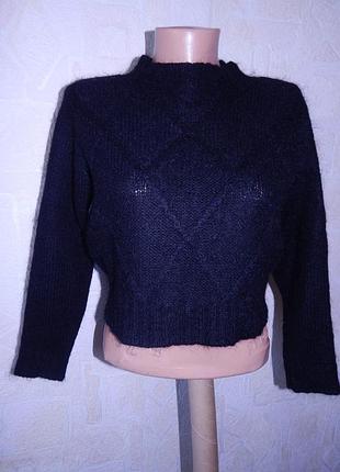 Мохеровий короткий светр оверсайз