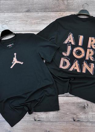 Летняя мужская футболка с принтом на спине air jordan