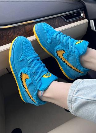 Женские кроссовки nike sb dunk low x grateful dead blue bear