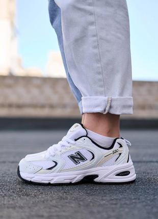 Кроссовки new balance 530 white black logo v2