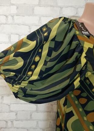Яркая свободная блузка -туника с объемным рукавом 46-48 р u.k.2 фото