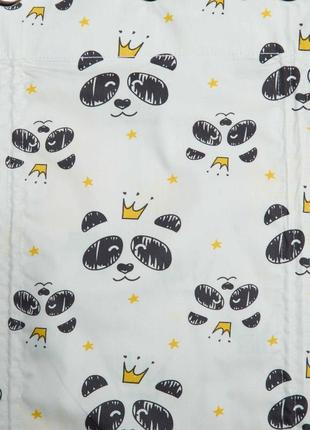 Солнцезащитная шторка на коляску, с принтом - панды+ короны