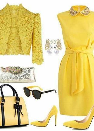 Акция 🎁 новое стильное платье closet made in london желтого цвета h&amp;m asos3 фото