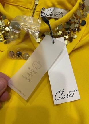 Акция 🎁 новое стильное платье closet made in london желтого цвета h&amp;m asos7 фото