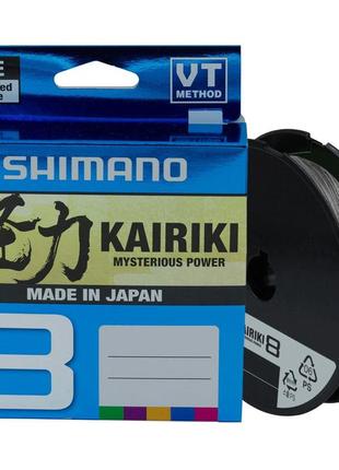 Шнур shimano kairiki 8 pe (steel gray) 150m 0.06mm 5.3kg