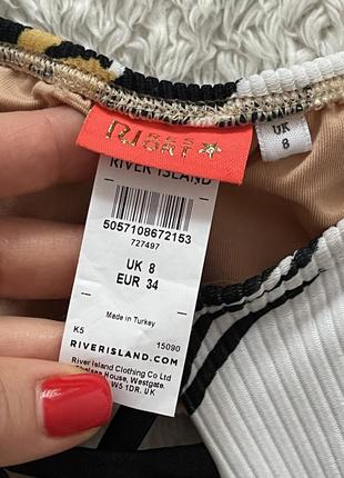 Купальник черно-белый с принтом river island4 фото