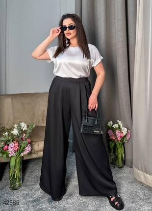 Женские брюки свободного кроя. штаны на резинке. брюки палаццо