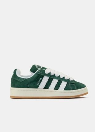 Кроссовки adidas campus dark green white