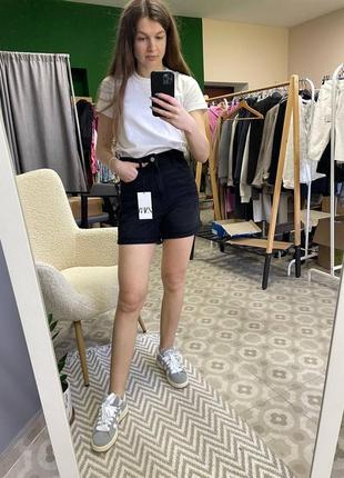 Шорти zara, чорні джинсові шорти зара