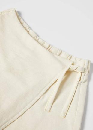 Бежевая юбка-шорты от zara для девочки 6 лет (116 см)6 фото