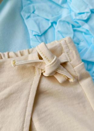 Бежевая юбка-шорты от zara для девочки 6 лет (116 см)5 фото