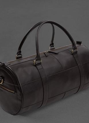 Кожаная сумка темно-коричневая краст harper maxi