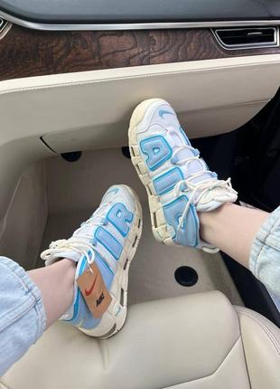 Жіночі кросівки nike air more uptempo white blue sail