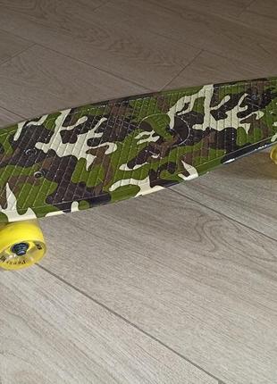 Скейтборд пенниборд penny maraton longboard 27 (65*18 см) колеса светятся