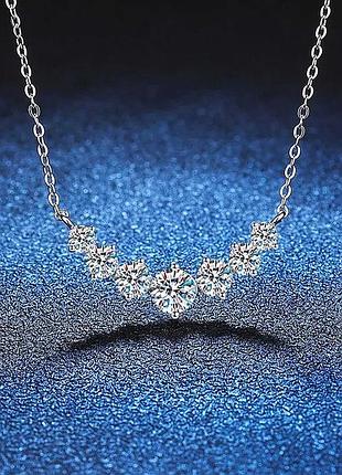 Муассанит кольє, кулон з муассанітами. колье, кулон с муассанитам