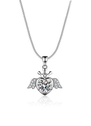 Кулон з муасанітом 6.5 мм (vvs1) кулон, сертифікат. муассанит